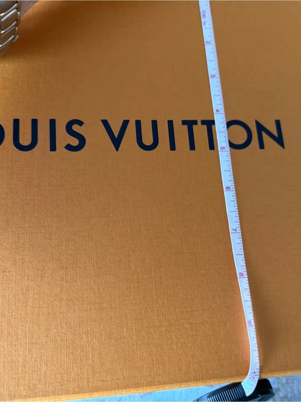 Louis Vuitton Orange Empty Gift Box & authentic LV Blue Logo